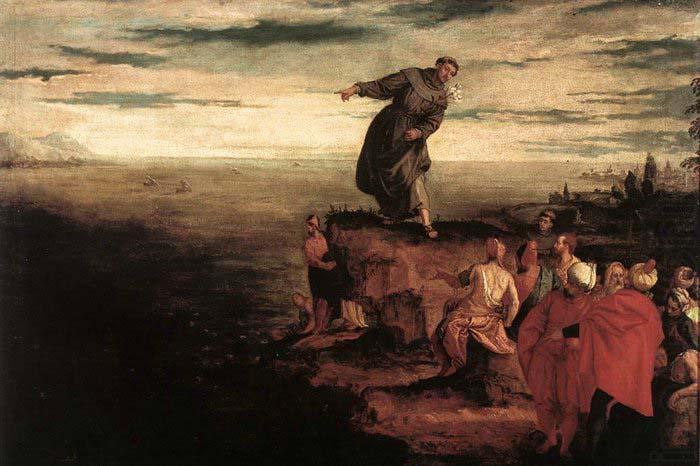St Anthony Preaching to the Fish, Paolo  Veronese